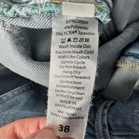 Lularoe Utility Cargo Pant Jeans Women's Size 38 Light Wash Denim Stretch - Picture 7 of 8